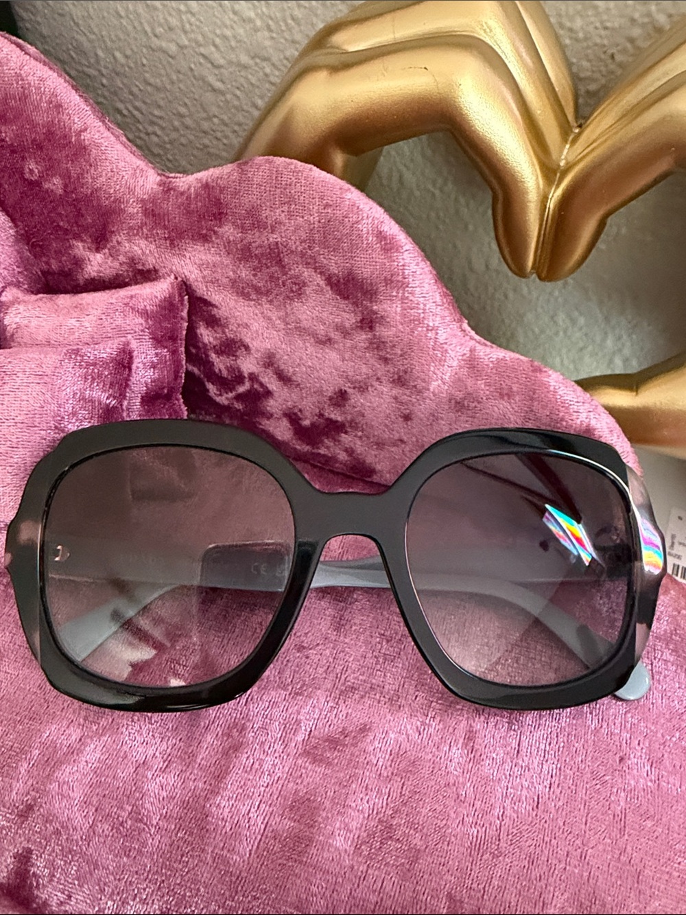 Prada Two-Tone Temple Square Sunglasses